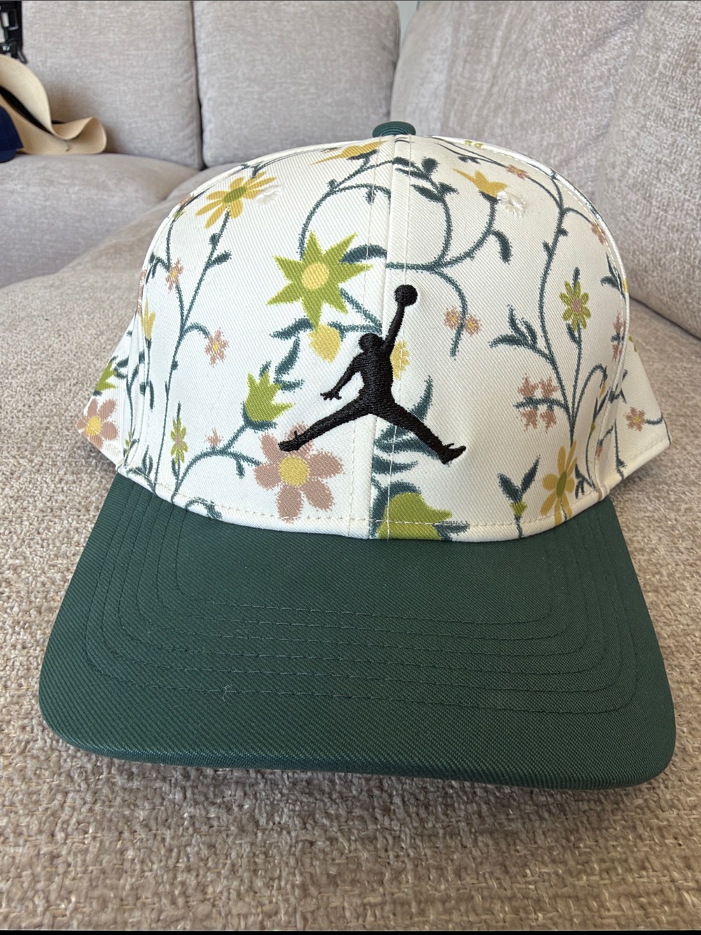 Jordan Floral Cap - Green/White